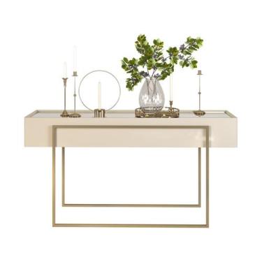 Imagem de Aparador MDF com Espelho Pilar 137cm Dj Móveis, Off White