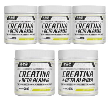 Imagem de Kit 5 Creatina + Beta Alanina Sem Sabor 5x200g FNB Sports Nutrition-Unissex