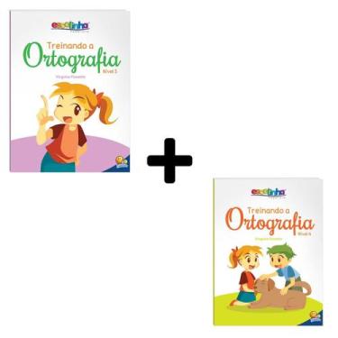 Imagem de Kit 2 Livros Didáticos Infantis - Treinando a Ortografia Nível 3 + Nív