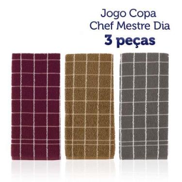 Imagem de Kit 3 Panos de Copa Felpudo Teka Chef - Mestre Dia