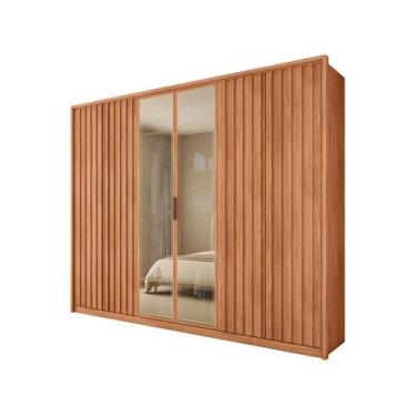 Imagem de Guarda Roupa Casal 6 Portas e 4 Gavetas c/ Vidro Reflecta Centurium Fr