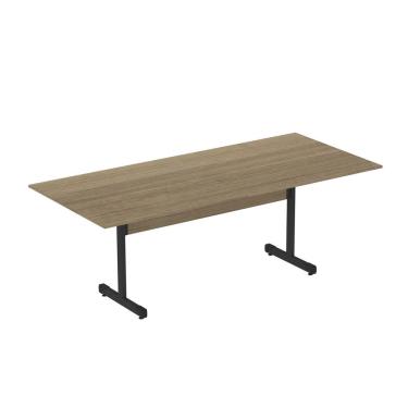 Imagem de Mesa De Reunião 200cm Para Escritório Com Pés Tubulares Em Aço Linha P15