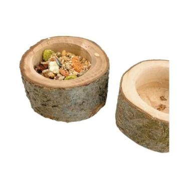 Imagem de Tigela De Madeira Para Alimentos De Pequenos Animais Para Hamsters, Es