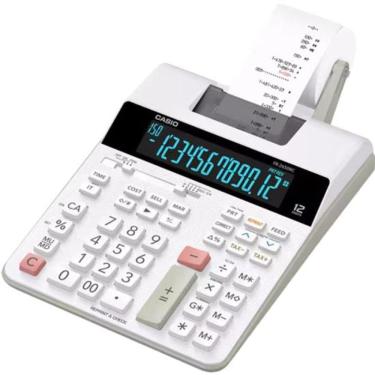 Imagem de Calculadora com Bobina Casio FR-2650RC 12 Dígitos com Impressão em 2 Cores e Relógio Calendário Branco