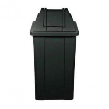 Imagem de Cesto Quadrado com Tampa vai-vem Q25 para Lixo 25L Organizador para Cozinha e Área de Serviço Higipack