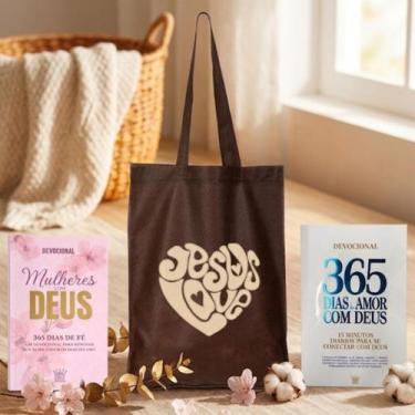Imagem de Box 2 Devocional 365 dias de amor com Deus + Mulheres com Deus E Bag -