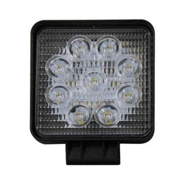 Imagem de IMP550.105 Farol Auxiliar Quadrado 9 Led 6000k 12/24v Fino - AUTOVEX