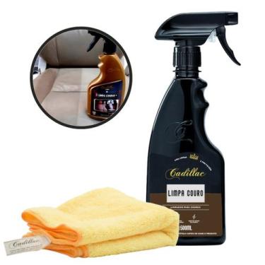 Imagem de Kit Limpa Couro Cadillac 500ml + Pano Cadillac Limpador De Couros