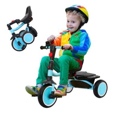 Imagem de Triciclo infantil JooKiddie dobrável com sino 18M-5Y azul