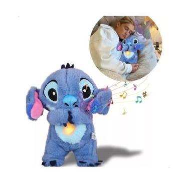 Imagem de Stitch Que Respira E Alivia A Ansiedade Com Som Luz Pelúcia - BBLK
