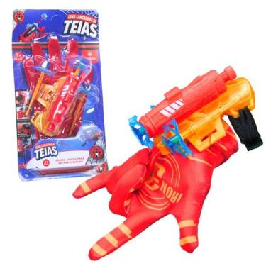 Imagem de Brinquedo Luva Homem Aranha Lançador De Teia Dourado Castela