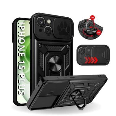 Imagem de Capa Capinha Armor Ring Militar iPhone 15 Plus Anti Impacto Proteção C