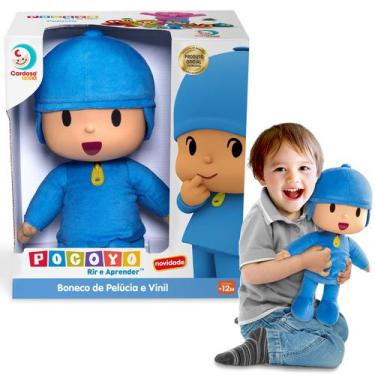 Imagem de Boneco Pocoyo Pelúcia Vinil Grande Turma do Pocoyo Infantil - Cardoso 