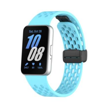 Imagem de Pulseira De Substituição Para Relógio Samsung Galaxy Fit 3, Em Silicon