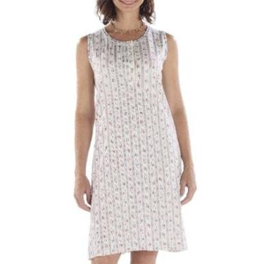 Imagem de Camisola Curta Pzama 050299 Feminina Peitilho Com Botões Estampada Algodão T. M/EG-Femi...