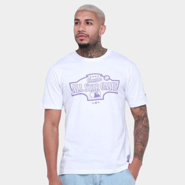 Imagem de Camiseta New Era All Core Mlb Houast Whi Masculina, Branco, M