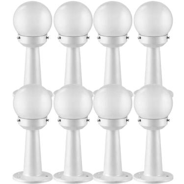 Imagem de Jogo 8 Balizadores Globo Luminárias Clássicas de Chão Bivolt Soquete E27 Decorativa Jar...