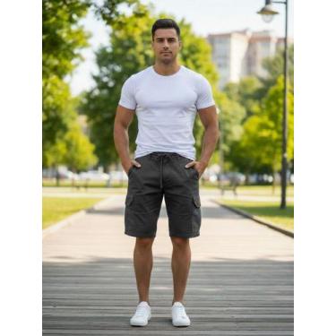 Imagem de Bermuda Masculina Cargo Revanche Bm.Mas.00036 - Revanche Jeans, Grafit