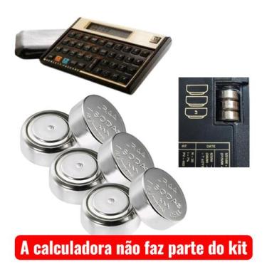 Imagem de 6 baterias LR44 / L1154f para calculadora HP12C Modelo Antigo - Lithiu