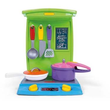 Imagem de Cozinha brinquedo panela fogao coifa talheres poliplac, Verde