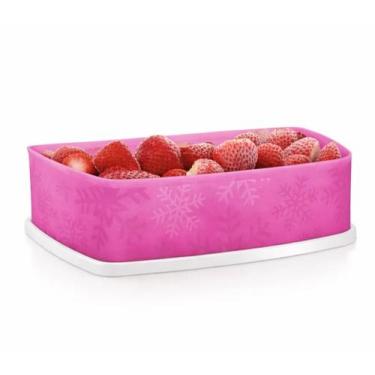 Imagem de Pote freezer caixa ideal 1,4 litros rosa da tupperware