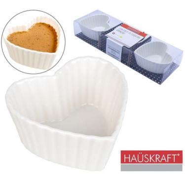 Imagem de Petisqueira Molheira Coracao De Porcelana Hauskraft C 3pcs 120ml9x9x4 
