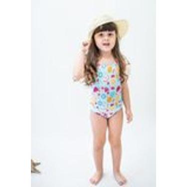 Imagem de Maiô infantil laço com proteção uv - estampa frutinhas - PITICOS BEACH