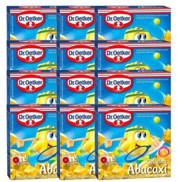 Imagem de Kit 12 Gelatina Dr. Oetker Sabor Abacaxi 20gr