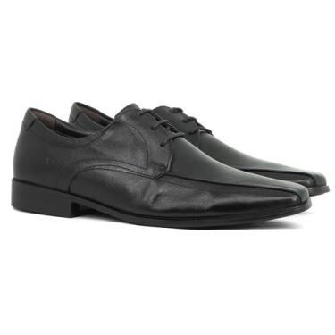 Imagem de Sapato Social Masculino Democrata Unique Derby Couro Liso, Preto, 43