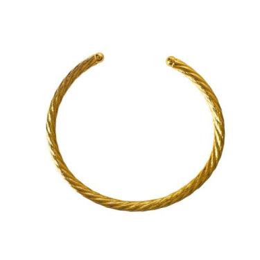 Imagem de Bracelete Tubo Torcido Banhado a Ouro 18K - Semijoia - CIELA