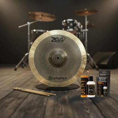 Imagem de Prato Zeus Resonance Ride 21 Zrr21 + Polidor Rove + Baqueta