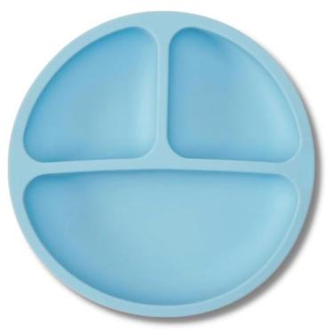 Imagem de Prato Infantil em Silicone Com Ventosa 3 Divisórias Papinha - Clink, A