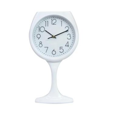 Imagem de Relógio de parede de plástico formato taça 39cm - - Imporiente, Branco