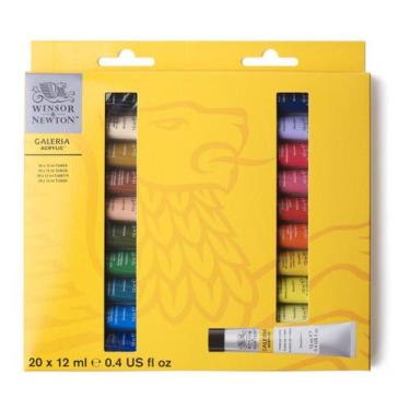 Imagem de Kit Tinta Acrílica Galeria Winsor & Newton 12ml 20 Cores