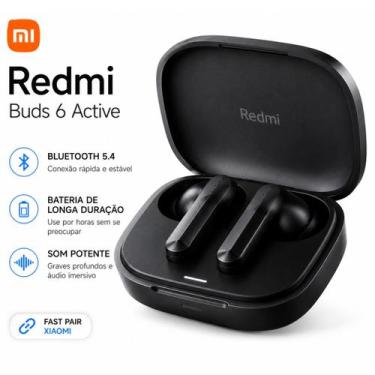 Imagem de Fone de Ouvido Redmi Buds 6 Active Bluetooth 5.4 Cancelamento de Ruído