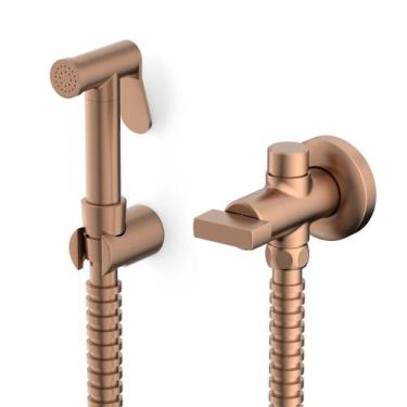 Imagem de Ducha Higiênica com Derivação Flow Matte Rosa/Rose Gold Celite