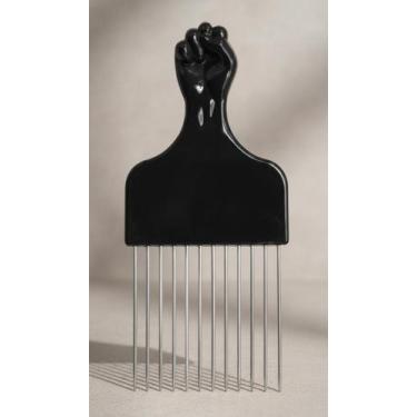 Imagem de Pente Garfo Afro Cabelo Crespo Dente Metal - Congratulations Store