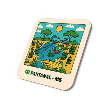 Imagem de Imã Geladeira Pantanal-Mato Grosso do Sul Brasil 5x5cm De Metal - M-Pl