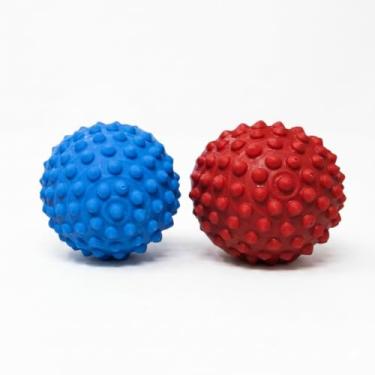 Imagem de Kit 2 Bolas Para Massagem Bolas Exercitadoras Cravo e Lisa, Esfera Fisioterapica Grip Ball Fisioball, Bolinha Pasa Fisioterapia Masseadores Para Maos Pés Pernas Corpo-Bola Massageadora Para Dor Muscular OU PET