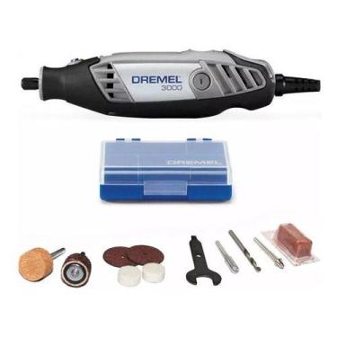 Imagem de Micro Retífica Dremel 3000-n/10 120w Com 10 Acessórios 127v