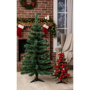 Imagem de 2x Árvore Natal Pinheiro 1,20m Verde 120 Galhos - Congratulations Stor