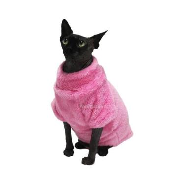 Imagem de Suéter Quente E Macio De Veludo Ártico Para Gatos Devonshire Sem Pelos