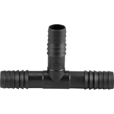 Imagem de Emenda Tipo T Interna Tripla para Mangueira de Irrigação TE59N com Ranhuras para Acoplagem Preto Rebouças