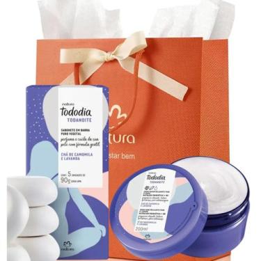 Imagem de Kit Todanoite Creme Relaxante + Sabonete Barra 5x90g Natura