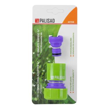 Imagem de Engate Rápido 3-4 Polegadas com Bloqueio para Mangueira com Válvula Aquastop Plástico ABS Palisad