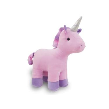 Imagem de Unicórnio de Pelúcia Plush 30cm Rosa com Lilás