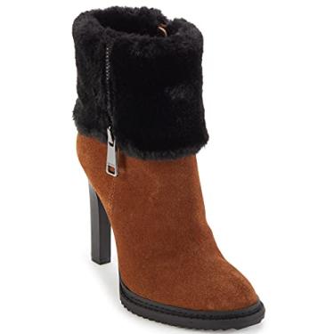 Imagem de DKNY Bota feminina de salto alto, Camurça conhaque escura/Sonya preta, 6