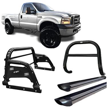 Imagem de Kit quebra mato+Estribo Per+Sant Ant H3 F250 C/Simples PRETO