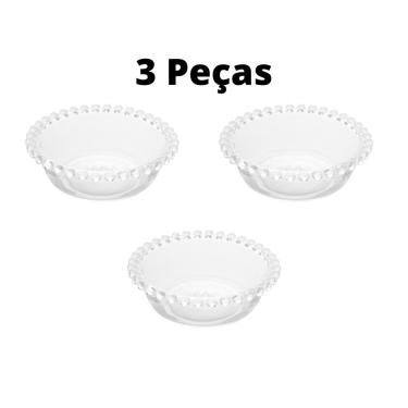 Imagem de Conjunto 3 Bowls de Cristal Pearl 14 x 5 cm - Wolff