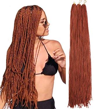 Imagem de Mayloss Tranças Zizi sintéticas pré-trançadas longas micro 3X, 10 pacotes/lote 28 polegada 50 g/pacote 613 # cor fina pequena caixa trança cabelo trançado sintético Kanekalon extensão de cabelo trançado (350)